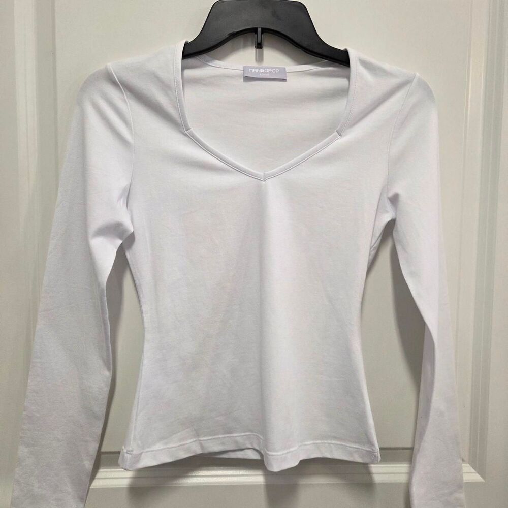 Women's White Long Sleeve Shirt